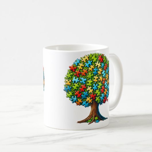 Jigsaw Puzzle Tree Kaffeetasse (VorderseiteRechts)