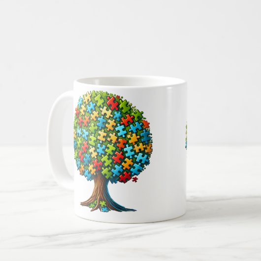 Jigsaw Puzzle Tree Kaffeetasse (Vorderseite Links)
