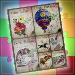 JIGSAW PUZZLE - Vintage French Postcard Collage<br><div class="desc">Eine Collage von 7 Vintagen französischen Postkarten sind in diesem Puzzle enthalten. Das Puzzle ist in verschiedenen Größen erhältlich und hier in der Größe von 16 Zoll x 20 Zoll mit 520 Stück dargestellt. Das Auswählen einer anderen Größe erfordert möglicherweise eine geringfügige Bildanpassung, um die passende Einstellung zu erhalten. ►...</div>