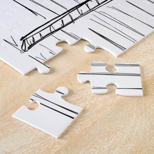 Jigsaw Puzzle von der Hand Gezeichnet Marokko (Seite)