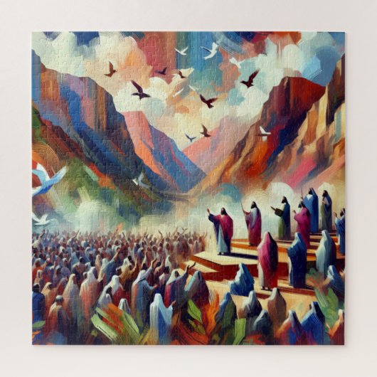 Jigsaw Puzzle von Jesus Christus Sermon auf dem Be (Vertikal)