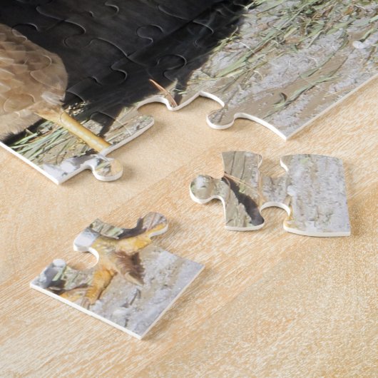 Jigsaw Puzzle von Rooster und Hen Chicken Farm Sce (Seite)