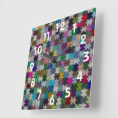 Jigsaw Puzzle Wall Clock Quadratische Wanduhr (Winkel)