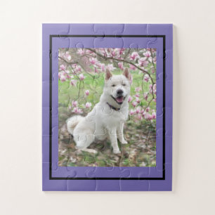 Jigsaw Puzzle White Akita