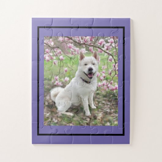 Jigsaw Puzzle White Akita (Vertikal)