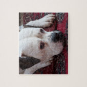 Jigsaw Puzzle: White Boxer Dog Puzzle (Vertikal)