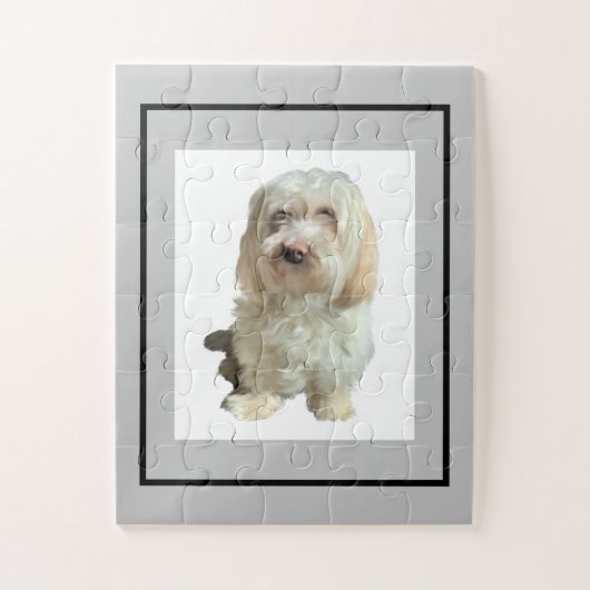 Jigsaw Puzzle White Dog (Vertikal)