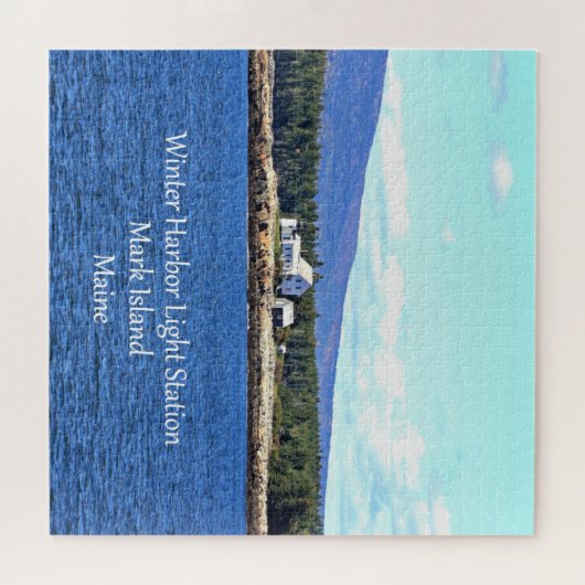 Jigsaw Puzzle: Winter Harbour Light Station Puzzle (Horizontal)
