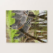 Jigsaw puzzle Zebras am Fluss (Horizontal)