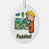 Jigsaw Puzzler Puzzles Keramik Ornament (Rechts)