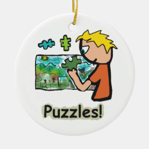 Jigsaw Puzzler Puzzles Keramik Ornament