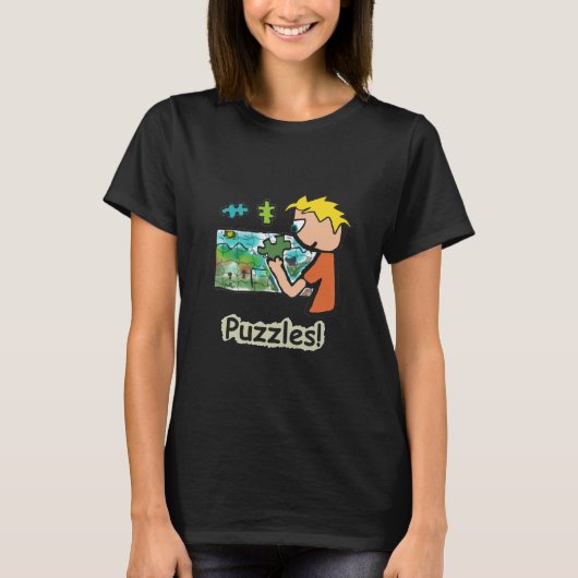 Jigsaw Puzzler Puzzles T-Shirt (Vorderseite)
