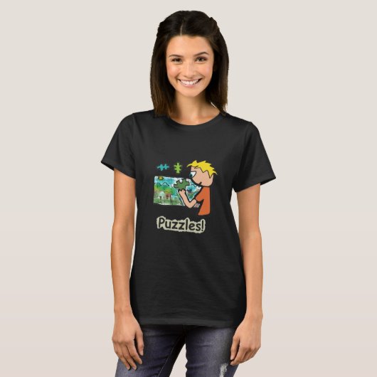 Jigsaw Puzzler Puzzles T-Shirt (Vorne ganz)