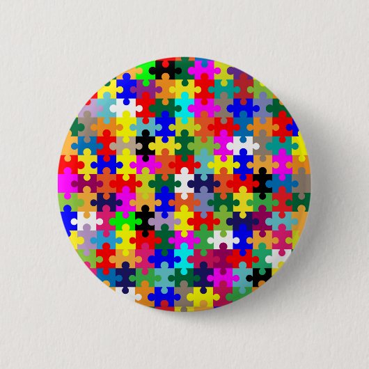 Jigsaw-Stücke in Farbe Button (Vorderseite)