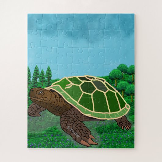 Jigsaw Turtle. Puzzle (Vertikal)