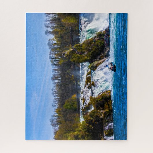 Jigsaw vom Rhein fällt WasserfallS Schweiz. Puzzle (Vertikal)