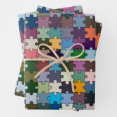 Jigsaw Wrapping Paper Flat Sheet Set 3 Geschenkpapier Set (Beispiel)