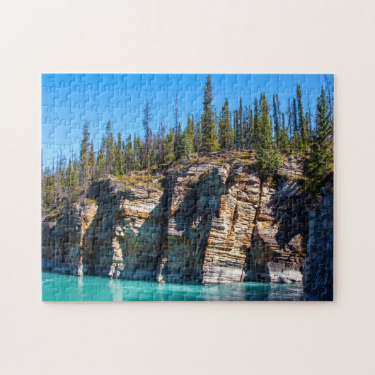 Jigsaws Athabasca River Jasper Canada. Puzzle (Horizontal)