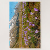 Jigsaws Crocuses Abruzzo Gran Sasso Italien. Puzzle (Vertikal)
