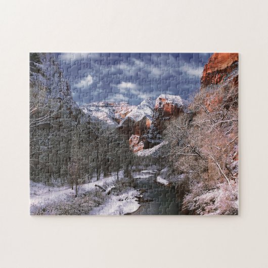 Jigsaws Jungfrau Fluss Zion Nationalpark. Puzzle (Horizontal)