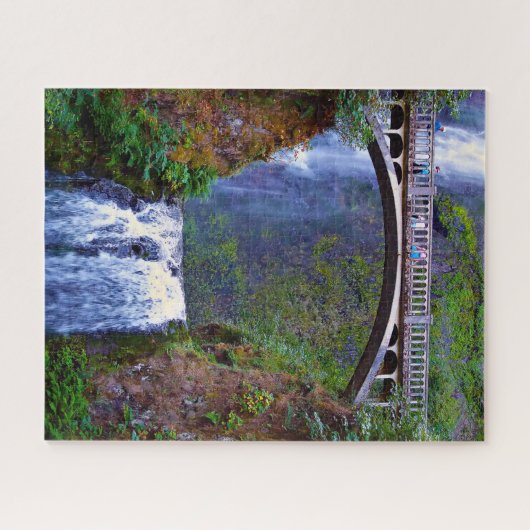 Jigsaws Multnomah Falls Columbia River. Puzzle (Horizontal)