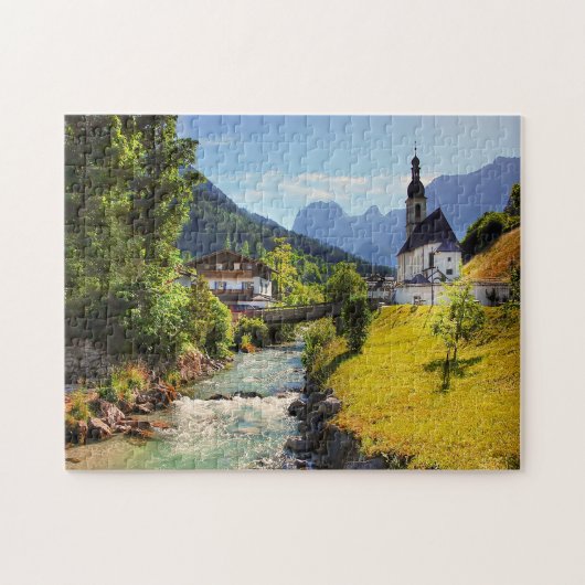 Jigsaws Ramsau Kirche Oberbayern. Puzzle (Horizontal)