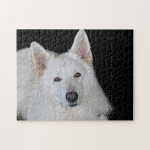 Jigsaws, weißer Hirte. Puzzle