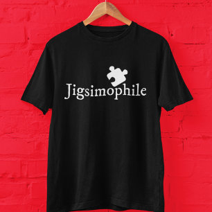 Jigsimophile Niedlich Scholarly Jigsaw Puzzle Nerd T-Shirt