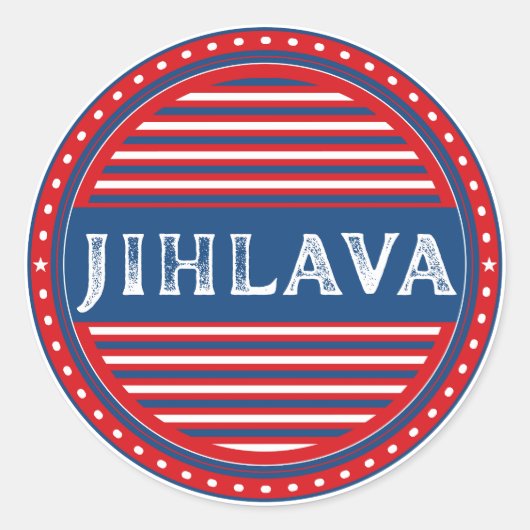 Jihlava City Pride Emblem – Czech Identity Runder Aufkleber (Vorderseite)