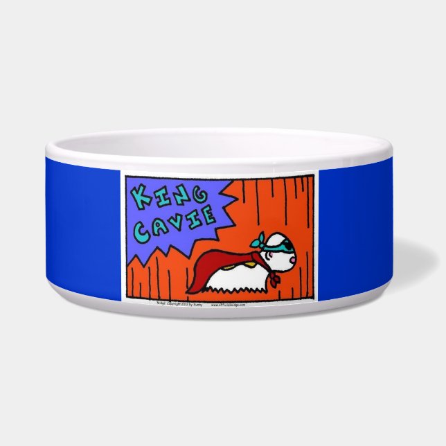 Jihn KING CAVIE Pet Bowl - Blau Napf (Vorderseite)