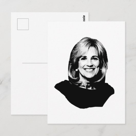 JILL BIDEN POSTKARTE (Vorne/Hinten)