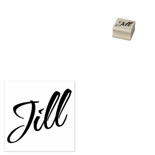 Jill name cursive dekorative Skript-Schriftart Gummistempel (Stempel)