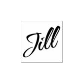 Jill name cursive dekorative Skript-Schriftart Gummistempel (Prägung)