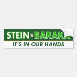 Jill Stein/Baraka - grüner Party-Autoaufkleber Autoaufkleber