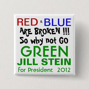Jill Stein für Präsidenten 2012 grünes Party Button