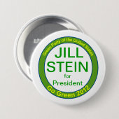 Jill Stein für Präsidenten 2012 grünes Party Button (Vorne & Hinten)