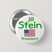 Jill Stein für Präsidenten 2012 grünes Party USA Button (Vorne & Hinten)