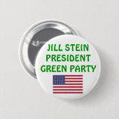Jill Stein für Präsidenten 2012 grünes Party USA Button (Vorne & Hinten)
