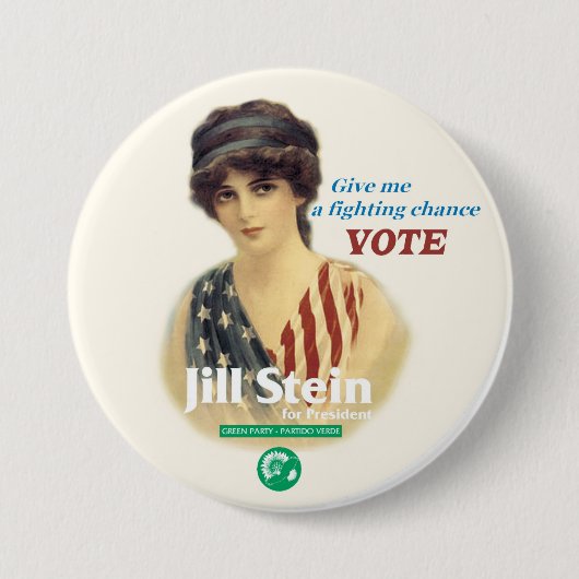Jill Stein für Präsidenten Button (Vorderseite)