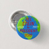 Jill Stein für Präsidentenknopf Button (Vorne & Hinten)