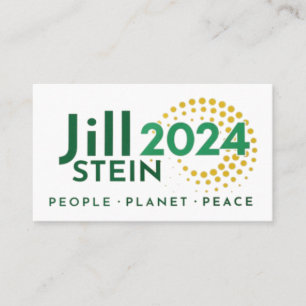 Jill Stein People Planet Peace Campaign Telefonnummerkarte