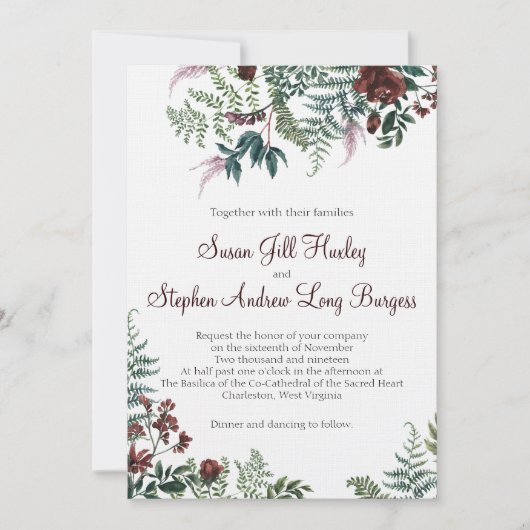 Jill und Gezeichnet Einladungen zur Hochzeit (Vorderseite)