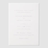 Jillian Lilac Classic Wedding Pergament Einladungen (Vorderseite)