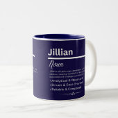 Jillian Personalisierter Mädchenname Bedeutung Kaf Zweifarbige Tasse (VorderseiteRechts)