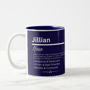 Jillian Personalisierter Mädchenname Bedeutung Kaf Zweifarbige Tasse