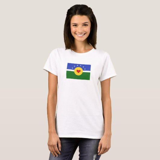 Jilltopia Flag T - Shirt der Frauen (Vorne ganz)