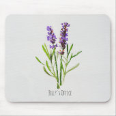 Jilly's Botanical Lavender Watercolor Mousepad (Vorne)