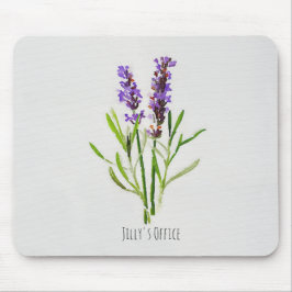 Jilly's Botanical Lavender Watercolor Mousepad