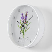 Jilly's Botanical Lavender Watercolor Uhr (Winkel)