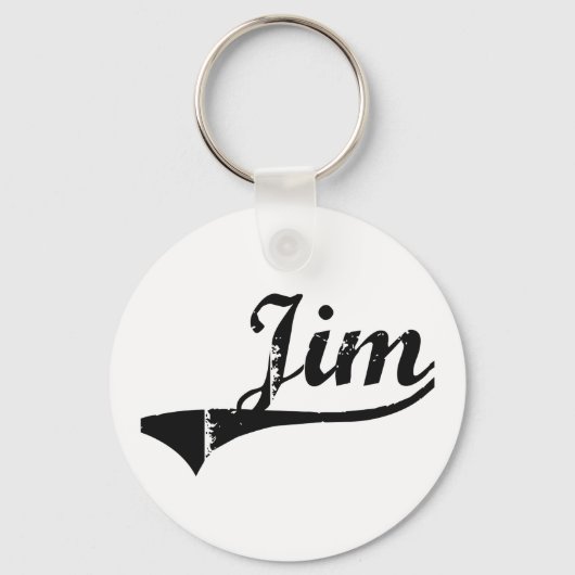 Jim Classic Style Name Schlüsselanhänger (Vorderseite)
